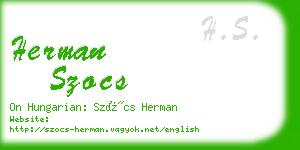 herman szocs business card